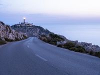 Straight Road at Dawn in Mallorca, Spain