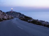 Straight Road at Dawn in Mallorca, Spain