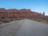 Straight Road through Fisher Towers, Utah