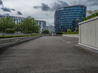 Straight Road in Hamburg, Germany: Modern Architecture View