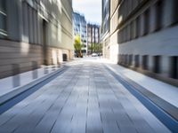 Straight Road in Hamburg Modern Residential Area 003