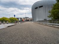 Straight Road in Holland City with Modern Architecture