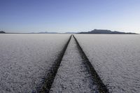 Straight Road in California Landscape