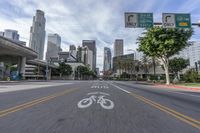 Straight Down the Road in Los Angeles, California, USA