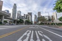 Straight Down the Road in Los Angeles, California, USA