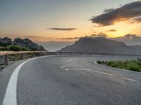 Straight Road in Majorca, Spain at Dawn