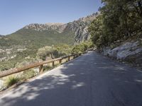 Straight Road in Mallorca: A Clear Sky Perspective