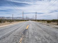Straight Road in Mojave Desert California