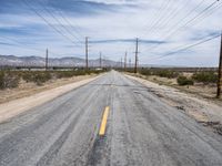 Straight Road in Mojave Desert California