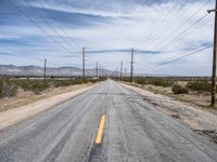Straight Road in Mojave Desert California