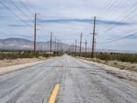 Straight Road in Mojave Desert California