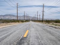 Straight Road in Mojave Desert California