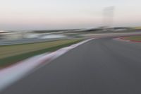 Straight Road with Motion Blur and Clear Sky