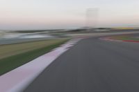 Straight Road with Motion Blur and Clear Sky