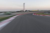 Straight Road with Motion Blur and Clear Sky