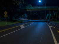 Straight Road in New Zealand Suburban Residential Area at Night