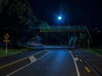 Straight Road in New Zealand Suburban Residential Area at Night