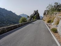 Straight Road Overlooking Stunning Mountain Landscape