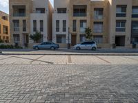 Straight Road in a Residential Area in Egypt