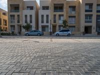 Straight Road in a Residential Area in Egypt