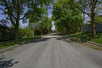 Straight Road in Residential Area, Toronto, Canada