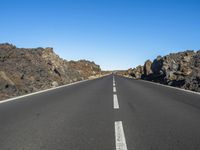 Straight Down the Road in Tenerife, Spain