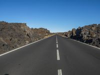 Straight Down the Road in Tenerife, Spain