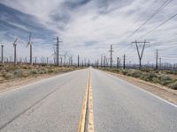 Straight Road Through Mojave Desert