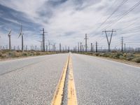 Straight Road Through Mojave Desert