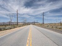 Straight Road Through Mojave Desert