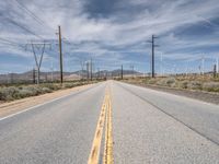 Straight Road Through Mojave Desert