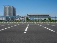 Straight Road Through Urban Landscape