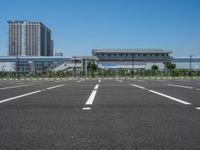 Straight Road Through Urban Landscape