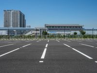 Straight Road Through Urban Landscape