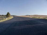 Straight Road through Tuscany, Italy