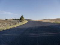 Straight Road through Tuscany, Italy