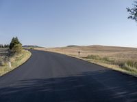 Straight Road through Tuscany, Italy