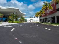 Straight Road in Urban City, Miami, Florida