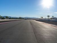 Straight Road in the USA on a Sunny Day