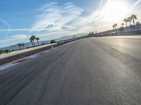 Straight Road in the USA on a Sunny Day