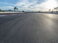 Straight Road in the USA on a Sunny Day