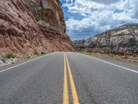 Straight Road in Utah: Asphalt Through the Landscape