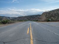 Straight Road in Utah's Picturesque Landscape