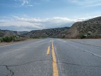 Straight Road in Utah's Picturesque Landscape