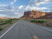 Straight Road in Utah: A Landscape at Dawn