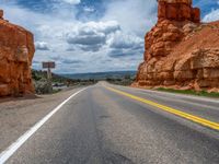 A Straight Road Through Utah's Scenic Landscape