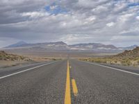 Straight Down the Road in Utah, USA