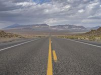 Straight Down the Road in Utah, USA