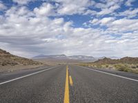 Straight Down the Road in Utah, USA