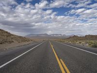 Straight Down the Road in Utah, USA